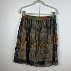 Free People | Embroidered Midi Skirt